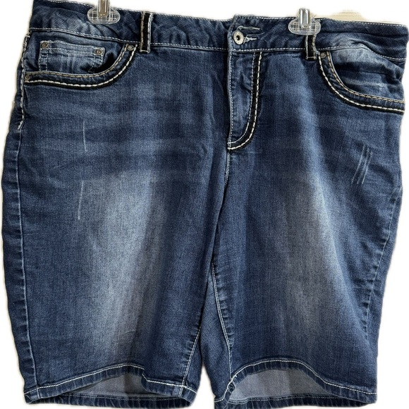 Cato Pants - Cato Dark Blue Jean Shorts